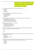 National certified phlebotomy Technician Exam Questions and Answers 2023&period;