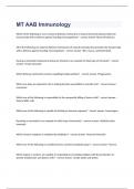 MT AAB Immunology exam 2023 with 100&percnt; correct answers