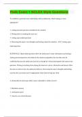 Peds Exam 1 NCLEX Style Questions &vert; Questions with 100&percnt; Correct Answers  &vert; Updated & Verified &vert; 24 Pages