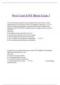 West Coast EMT Block Exam 3