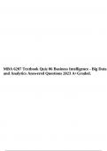 MBA 6207 Textbook Quiz 06 Business Intelligence - Big Data and Analytics Answered Questions 2023 A+ Graded.