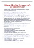 American Red Cross Lifeguard Tests Lifeguard Test Red Cross 2023 100&percnt; CORRECT NEWEST