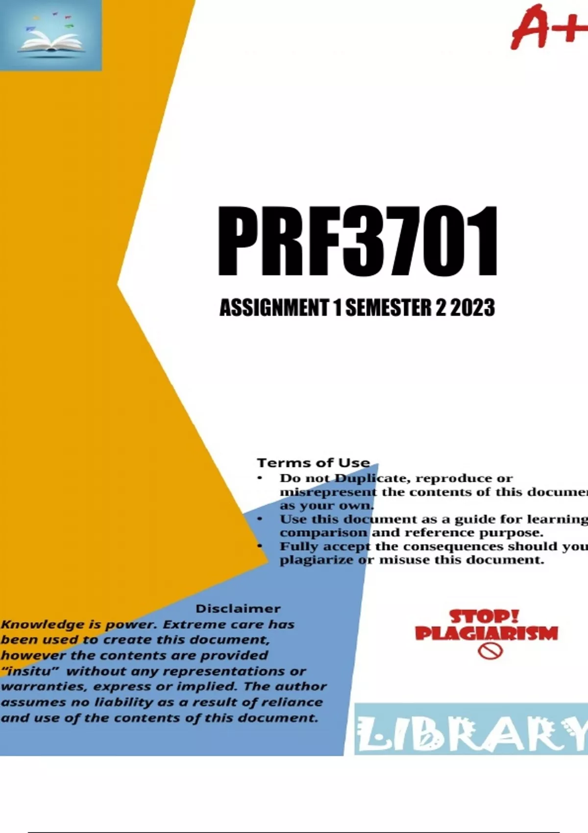 Prm7001 Assignment Examples PRF3701 ASSIGNMENT 1 SEMESTER 2 2023 (860314) - PRF3701 - Stuvia SA
