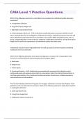 CAIA Level 1  &vert; Questions with 100&percnt; correct answers &vert; Verified