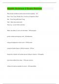 Health Science 2 Exam Review &vert; 185 Questions with 100&percnt; Correct Answers  &vert; Updated & Verified &vert; 20 Pages