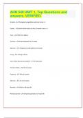 AHN 548 UNIT 1&comma; Top Questions and answers&period; VERIFIED&period;
