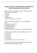APHuG WEEK 04 ASSIGNMENT QUESTIONS WITH COMPLETE SOLUTIONS