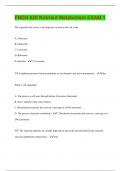 FNDH 620 Nutrient Metabolism EXAM 1 | Questions with 100% Correct Answers  | Updated & Verified
