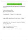 LEIK FNP GENDER HEALTH | 120 Questions with 100% Correct Answers  | Updated & Verified | 63 Pages
