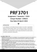 PRF3701 Assignment 1 (ANSWERS) Semester 1 2024 (678632) - DISTINCTION GUARANTEED