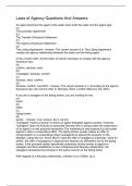 Laws of Agency Questions And Answers
