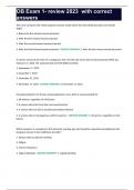 OB Exam 1- review 2023  with correct answers