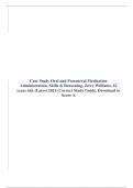 Case Study Oral and Parenteral Medication Administration&comma; Skills & Reasoning&comma; Jerry Williams&comma; 62 years old&comma; &lpar;Latest 2023 Correct Study Guide&comma; Download to Score A