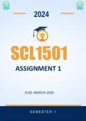SCL1501 Assignment 1 Semester 1 2024