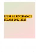 HESI A2 ENTRANCE EXAM 2022-2023 HESI A2 ENTRANCE EXAM 2022-2023 HESI A2 ENTRANCE EXAM 