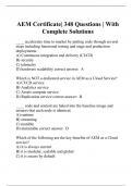 AEM Certificate&vert; 348 Questions &vert; With Complete Solutions