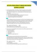 ATI PN PEDS PROCTORED REVISIONGUIDE-LATEST GRADED A &plus;