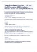 Texas State Exam Simulator - Life and Health Insurance &lpar;200 Questions Practice Exam&rpar; with Complete Solutions