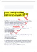 Critical Care Exit Hesi Exam Questionsand Answers 2023 100  QUESTIONS AND ANSWERS
