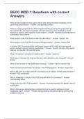 BECC Mod 1-10 Exams Questions and Answers &lpar;Graded A&rpar; 2023-2024