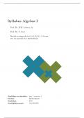 Syllabus Algebra I - H. W. Lenstra & F. Oort, Leiden University 2015