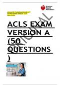 ADVANCED CARDIOVASCULAR LIFE SUPPORTEXAM VERSION A &lpar;50 QUESTIONS&rpar;