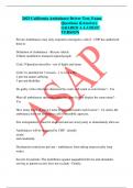 2023 California Ambulance Driver Test&comma; Exam  Questions &Answers GRADED A LATEST VERSION