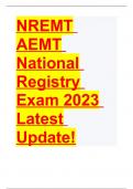 NREMT AEMT National Registry Exam 2023 Latest Update&excl;