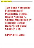 Test Bank Varcarolis' Foundations of Psychiatric-Mental Health Nursing A Clinical 8th Edition by Margaret Jordan Halter |Test Bank| Chapter 1-36