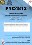 PYC4812 Assignment 1 (COMPLETE ANSWERS) 2024 - DUE 5 May 2024