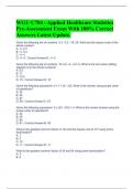 WGU C784 - Applied Healthcare Statistics Pre-Assessment Exam With 100% Correct Answers Latest Update.