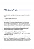  ATI Pediatrics Practice Questions & Answers 2023 ( A+ GRADED 100% VERIFIED)