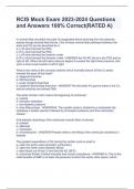 RCIS Mock Exam 2023-2024 Questions and Answers 100&percnt; Correct&lpar;RATED A&rpar; 