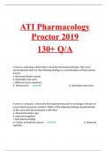 ATI Pharmacology Proctor 2019 130+ Q/A