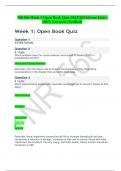 NR 566 Week 1 Open Book Quiz 2023/2024(Score Quiz; 100% Correct) (Verified)