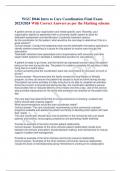 WGU D046 Intro to Care Coordination Final Exam 2023&sol;2024 With Correct Answers as per the Marking scheme