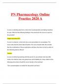PN Pharmacology Online Practice 2020 A