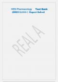 2023&sol;2024  HESI PHARMACOLOGY  LATEST EXAM QUESTIONS WITH 100&percnt;CORRECT WELL VERIFIED ANSWERS&period; A&plus; GUARANTEED