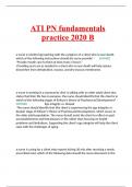 ATI PN Fundamentals Online Practice proctored 2023/2024