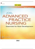 Advanced Practice Nursing-Essentials for Role Development 5th Edition by Lucille A. Joel - Complete, Elaborated and Latest(Test Bank)