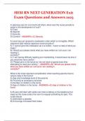 HESI RN NEXT GENERATION Exit  Exam Questions and Answers 2023   