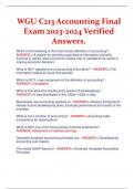 WGU C213 Accounting Final Exam 2023-2024 Verified Answers. 