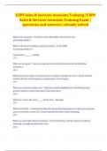 USPS Sales & Services Associate Training &sol;USPS  Sales & Services Associate Training Exam &vert; questions and answers &vert; already solved 