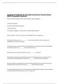 Louisiana Property & Casualty Insurance Course Exam With Complete Solution 