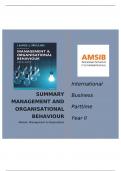 Summary book Management and Organisational Behaviour
