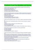 Prosthetic Exam Prep Questions and Answers