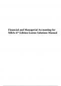 Financial and Managerial Accounting for MBAs 6th Edition Easton Solutions Manual &vert; Complete Study Guide 2023-2024&period;