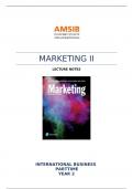 Summary Lectures Marketing II
