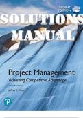 SOLUTIONS MANUAL for Project Management: Achieving Competitive Advantage, Global Edition 5th Edition by Jeffrey Pinto ISBN13 978-1292269146 (Complete 14 Chapters).
