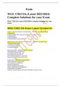 Exam WGU C963 OA (Latest 2023/2024) Complete Solutions for your Exam WGU C963 OA (Latest 2023/2024) Complete Solutions for your Exam  WGU C963 OA Exam Latest Graded A+